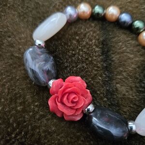 Handmade Rose Flower Bracelet